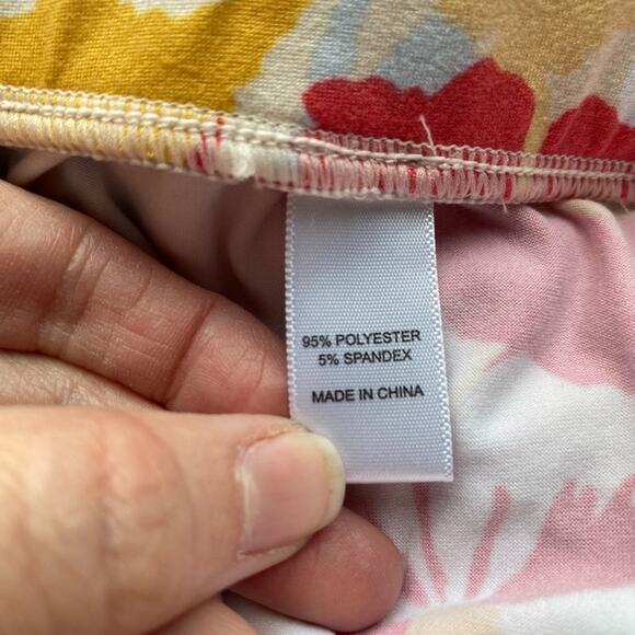 Cuddl Duds Colorful Floral Pull On Capri Summer Travel Casual Pajama Pants Med - Picture 6 of 7